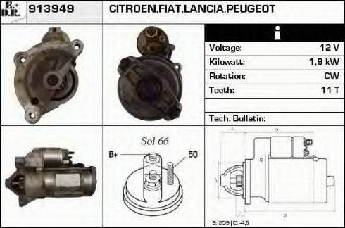 EDR 913949 - Starteris www.autospares.lv