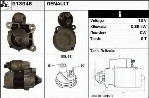 EDR 913948 - Starteris www.autospares.lv