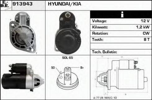 EDR 913943 - Starter www.autospares.lv