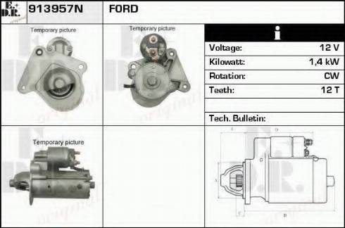 EDR 913957N - Starteris www.autospares.lv