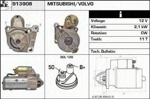 EDR 913908 - Стартер www.autospares.lv