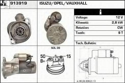 EDR 913919 - Стартер www.autospares.lv