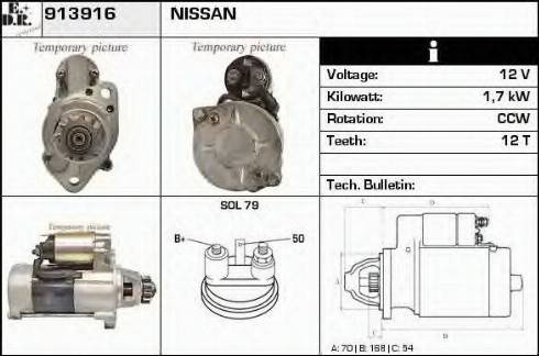 EDR 913916 - Стартер www.autospares.lv