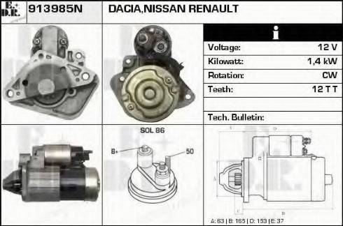 EDR 913985N - Starteris autospares.lv