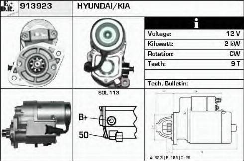 EDR 913923 - Starteris www.autospares.lv