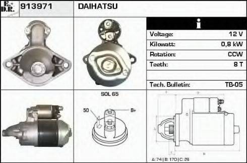 EDR 913971 - Starter www.autospares.lv