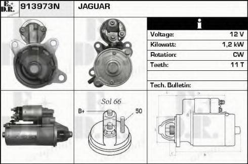 EDR 913973N - Стартер www.autospares.lv