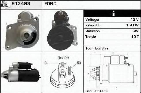 EDR 913498 - Starter www.autospares.lv