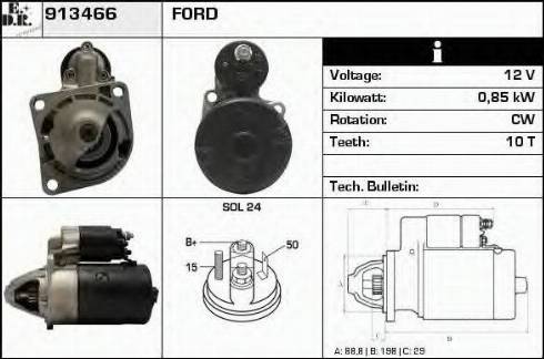 EDR 913466 - Starteris www.autospares.lv