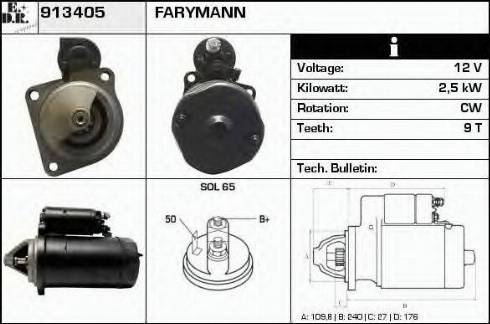 EDR 913405 - Starteris autospares.lv