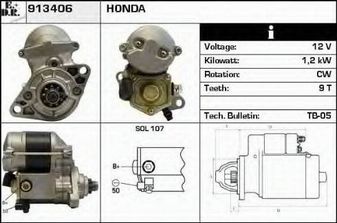 EDR 913406 - Starteris www.autospares.lv