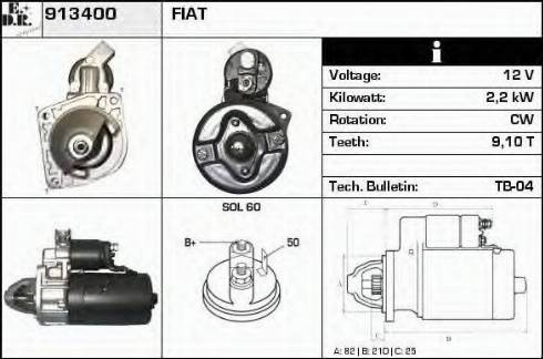 EDR 913400 - Starteris autospares.lv