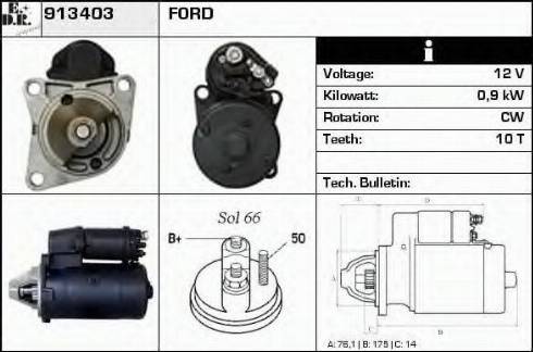 EDR 913403 - Starteris www.autospares.lv