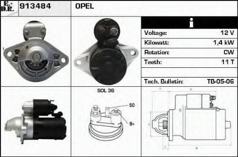 EDR 913484 - Starteris www.autospares.lv