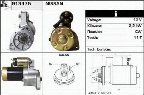 EDR 913475 - Starteris www.autospares.lv