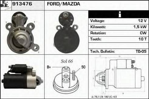 EDR 913476 - Стартер www.autospares.lv