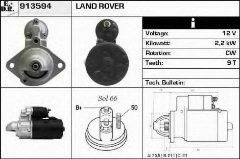 EDR 913594 - Starter www.autospares.lv