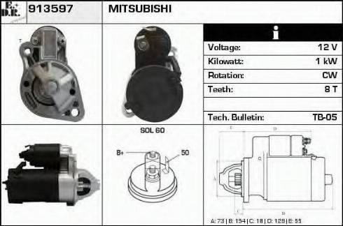 EDR 913597 - Starteris www.autospares.lv