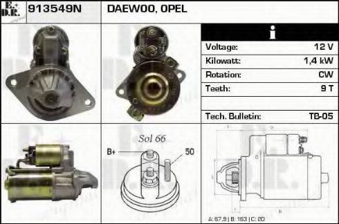 EDR 913549N - Starteris www.autospares.lv