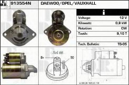 EDR 913554N - Starter www.autospares.lv