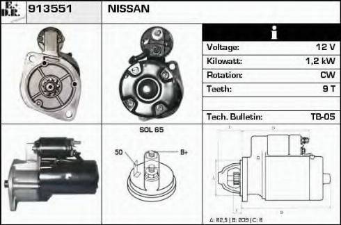 EDR 913551 - Starter www.autospares.lv