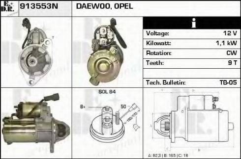 EDR 913553N - Starteris autospares.lv