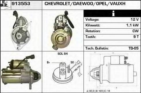 EDR 913553 - Стартер www.autospares.lv