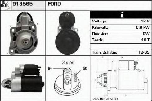 EDR 913565 - Стартер www.autospares.lv