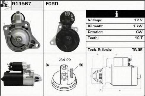 EDR 913567 - Starter www.autospares.lv