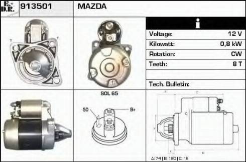 EDR 913501 - Стартер www.autospares.lv