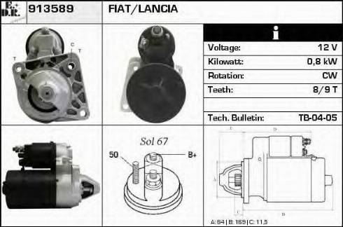 EDR 913589 - Starteris www.autospares.lv