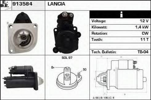 EDR 913584 - Стартер www.autospares.lv