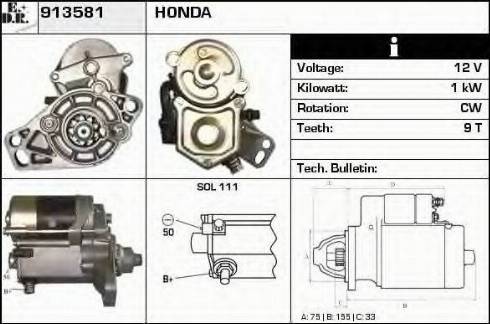 EDR 913581 - Starteris www.autospares.lv