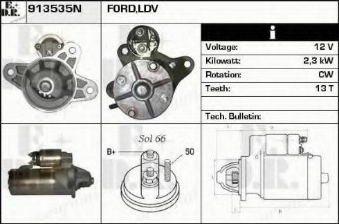 EDR 913535N - Стартер www.autospares.lv