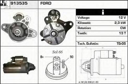 EDR 913535 - Стартер www.autospares.lv