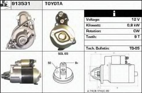 EDR 913531 - Стартер www.autospares.lv