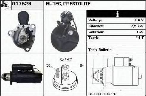 EDR 913528 - Starter www.autospares.lv