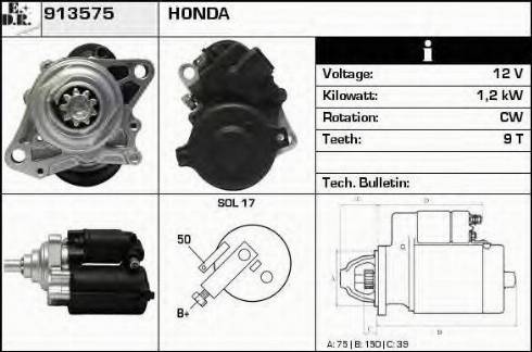 EDR 913575 - Starteris www.autospares.lv