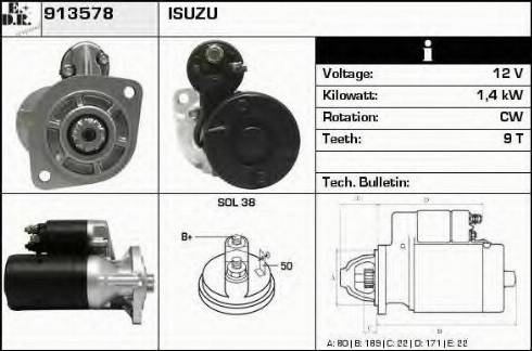 EDR 913578 - Starteris www.autospares.lv