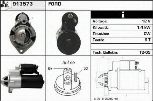 EDR 913573 - Starteris www.autospares.lv