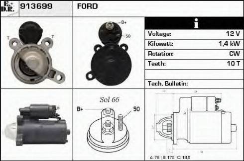 EDR 913699 - Starteris www.autospares.lv