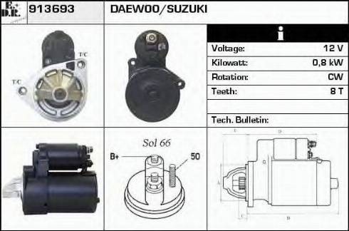 EDR 913693 - Стартер www.autospares.lv