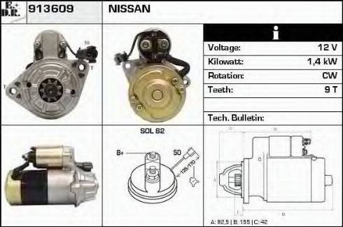 EDR 913609 - Starteris www.autospares.lv