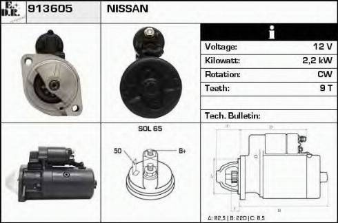 EDR 913605 - Starteris www.autospares.lv