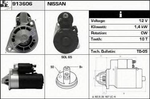 EDR 913606 - Стартер www.autospares.lv