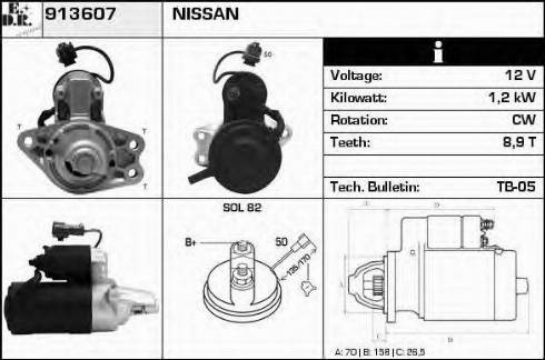 EDR 913607 - Starter www.autospares.lv