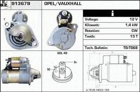 EDR 913679 - Starteris www.autospares.lv