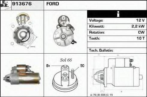 EDR 913676 - Starteris www.autospares.lv