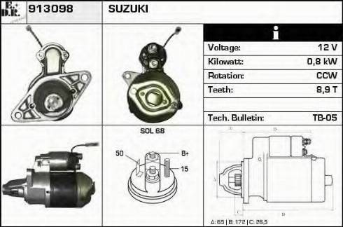 EDR 913098 - Starter www.autospares.lv