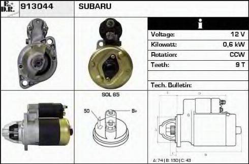 EDR 913044 - Starteris www.autospares.lv